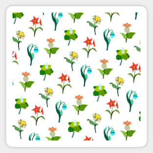 Mondstadt Flowers Print (White) Sticker